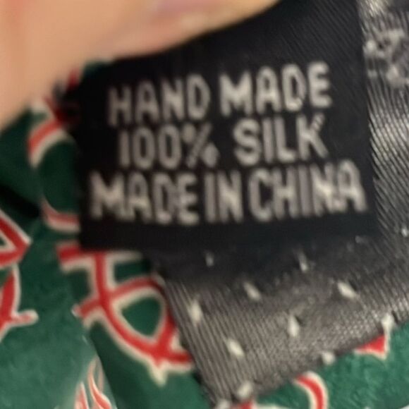 Keith Daniel Men’s Christmas Red Green Handmade Silk Tie Christmas - Picture 11 of 11